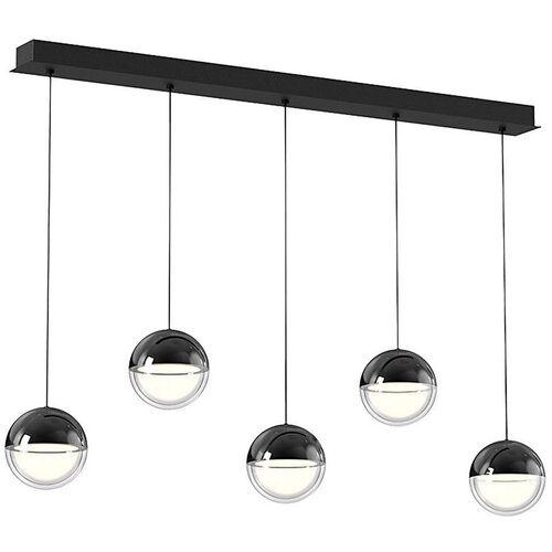  LED luster na sajli ZIREA LED/30W/230V crna Slike