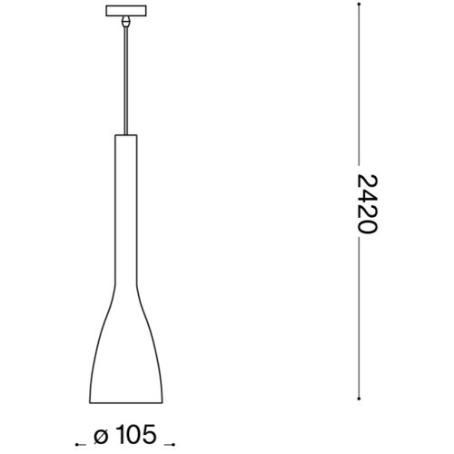 Ideal Lux luster na sajli flut 1xE14/40W/230V &amp;oslash; 10,5 cm bela Slike