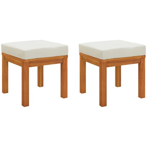  Vrtni stolci s jastucima 2 kom 40x40x42 cm od bagremovog drva Slike