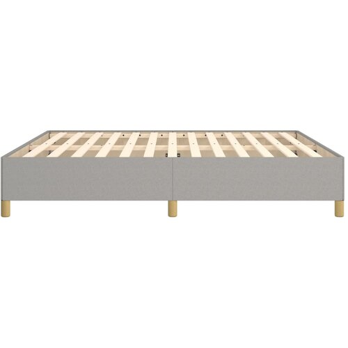  Okvir za krevet s oprugom svjetlosivi 180x200 cm od tkanine Slike