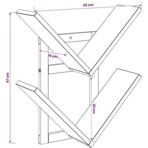  Floating polica za zid 2 kom. Staro drvo 43 x 15 x 47 cm Slike