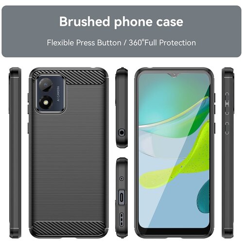 Techsuit Carbon Silicone maska za Motorola Moto E13 &ndash; crna Cijene