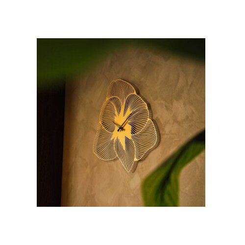 WALLXPERT Zidni sat APS039 70, 70x70 cm, Zlatna boja Cene