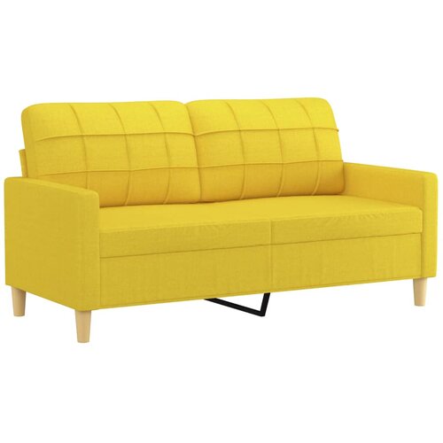 Maison Chic Dvosed kavč - Sofa - Kanape svetlo rumen 140 cm blago, (21727301) Cene