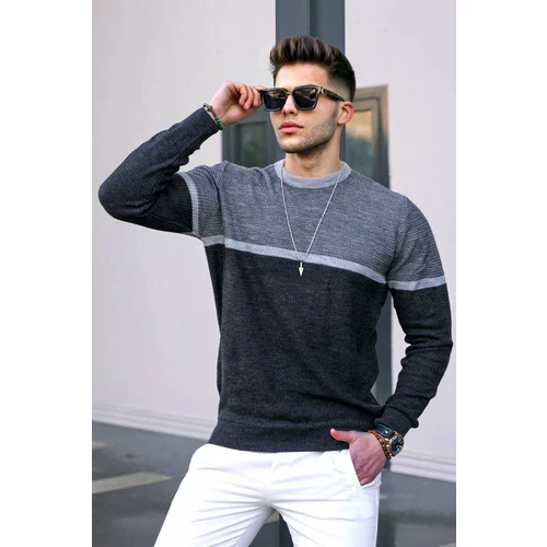 Madmext Sweater - Gray - Regular fit