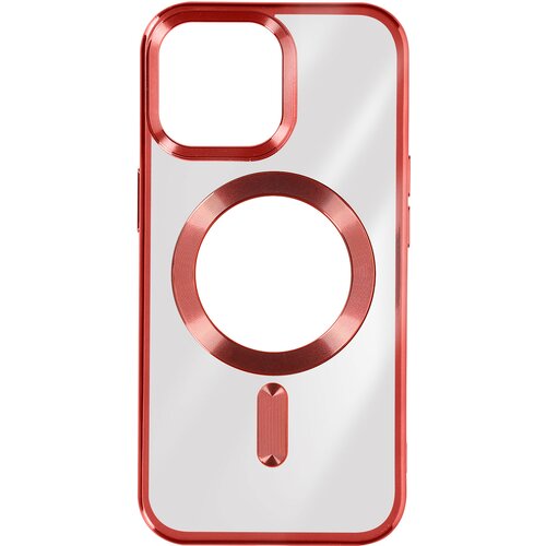 AVIZAR Silikonski ovitek MagSafe iPhone 15 Pro Max Chrome, serija ChroCam - rdec, (20834072) Slike