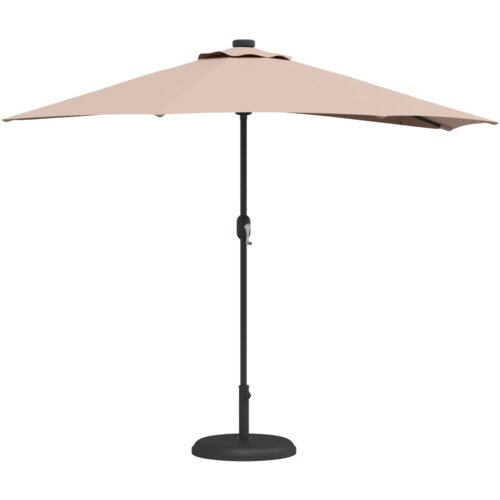 VidaXL Vrtni suncobran Sivo-smeđa 294 x 150 x 224 cm tkanina Slike