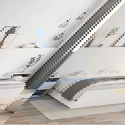 Furnova Posteljni okvir s predali bel 135x190 cm inženirski les, (21938003) Slike