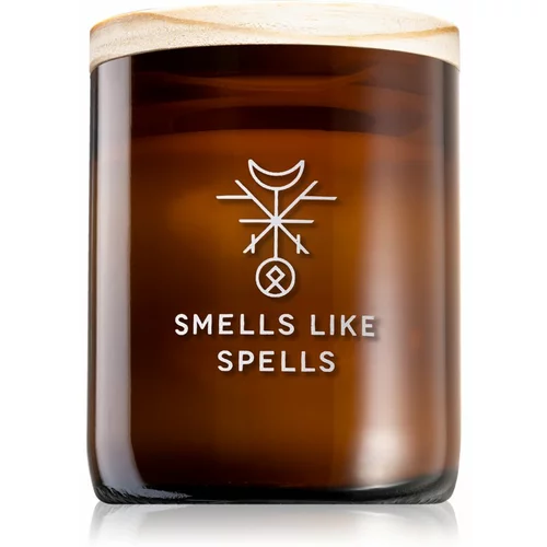 Smells Like Spells Norse Magic Odin dišeča sveča z lesenim stenjem (focus/self-confidence) 200 g