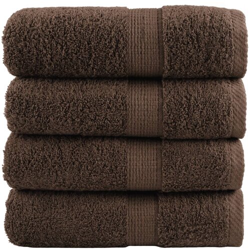 Premium ručnici za pranje SOLUND 4 kom. smeđe 30x30 cm 600 g/m&amp;sup2; Slike