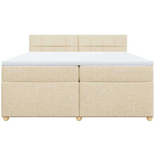 vidaXL Krevet s oprugama i madracem krem 200 x 200 cm od tkanine Cene