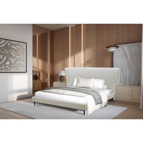Livetastic OBLAZINJENA POSTELJA 181 cm x 201 cm , les, kovina, tekstil bela Cene