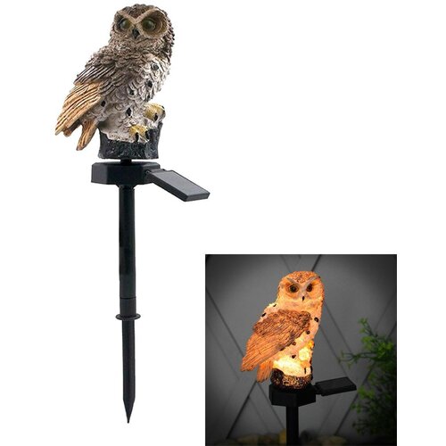  LED vrtna svjetiljka smeđa sova 43cm 2W Cene