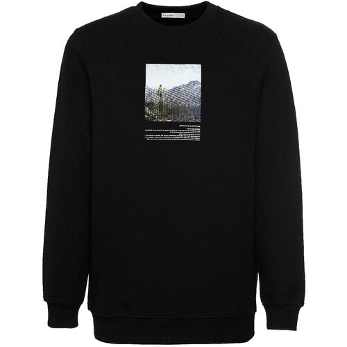GRIMELANGE Sweatshirt - Black - Regular fit Cene