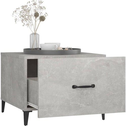  Stolić za kavu s metalnim nogama boja betona 50 x 50 x 40 cm Slike