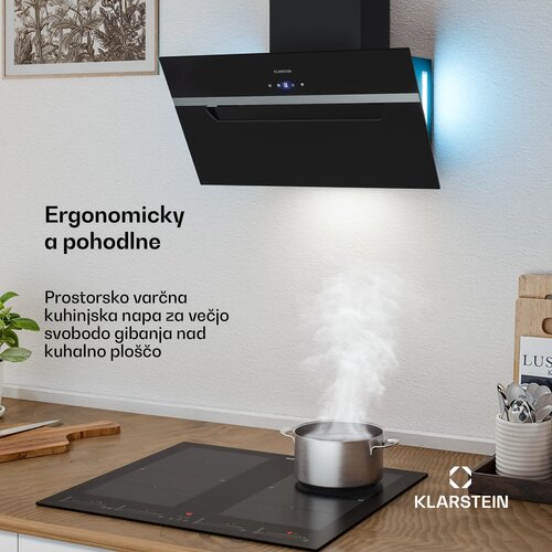 Klarstein BigBite kosa napa | režim ekstrakcije i recirkulacije zraka | sigurnosno staklo | 417 m&amp;sup3;/h | 60 cm Slike