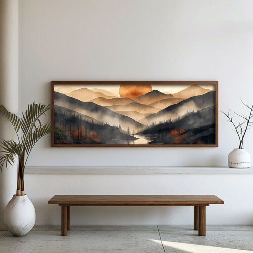 WALLXPERT FAH149-150 Multicolor Decorative Framed MDF Painting Cene