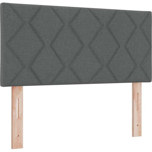 VidaXL Krevet s opružnom kutijom s madracem Tamno siva 120x190 cm Tkanina Slike