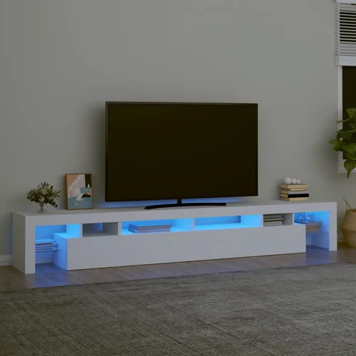 TV ormarić s LED svjetlima bijeli 260 x 36,5 x 40 cm