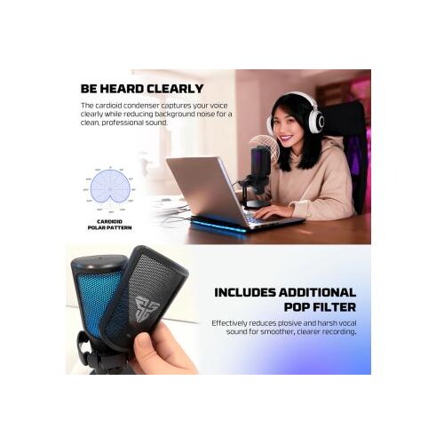 Fantech mikrofon wireless WMCX01 leviosa wave beli Slike