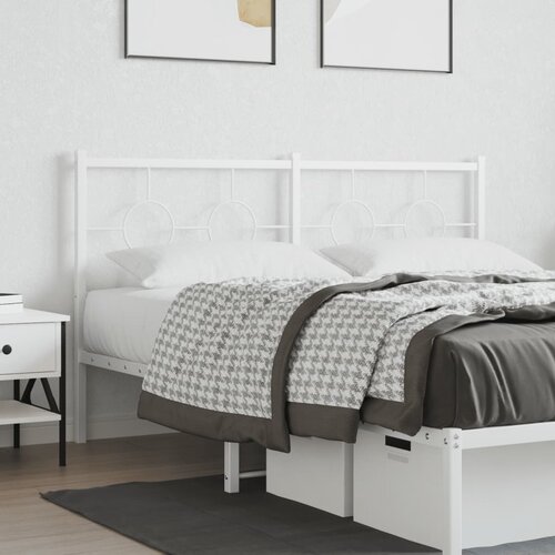  The Living Store Kovinsko vzglavje belo 160 cm - Vzglavje, (21500363) Slike