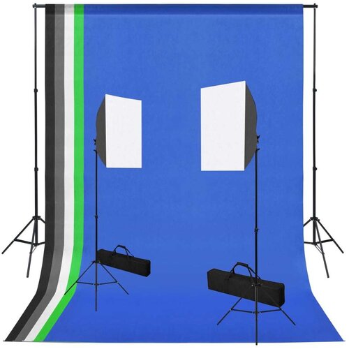 Komplet fotografske opreme sa svjetlima softbox i pozadinama Slike