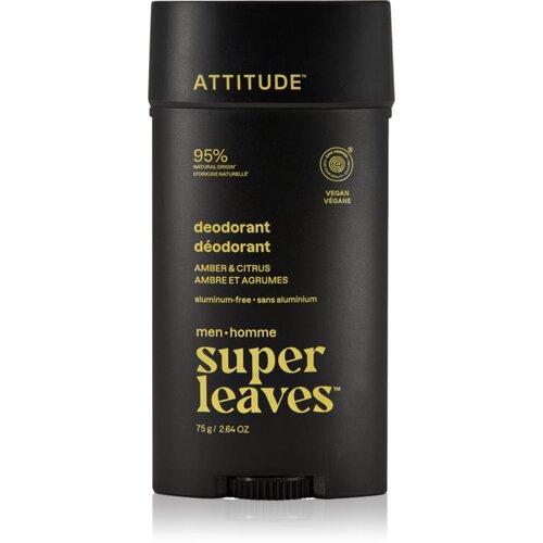 Attitude Super Leaves Men Deodorant dezodorant brez aluminija za moške Amber & Citrus 75 g Cene