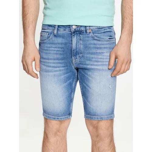 Boss Jeans kratke hlače Delaware 50490005 Modra Slim Fit