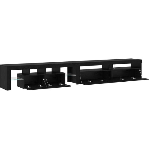  ormar 3 pcs Crni hrast 290 x 36,5 x 40 cm Konstruirano drvo Slike
