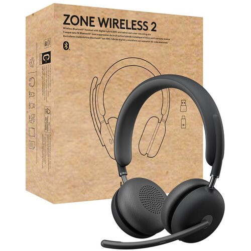 Logitech Zone Wireless 2 grafitne brezžične slu&amp;scaron;alke Slike