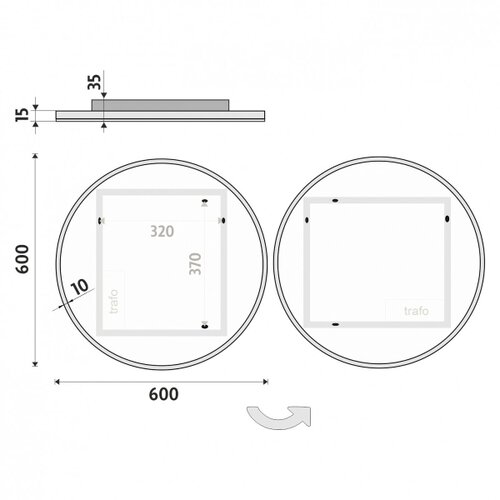  NIMCO ZP 26000R - LED ogledalo za kupatilo sa pozadinskim osvetljenjem 6500K, prečnik 60 cm, IP44 Slike