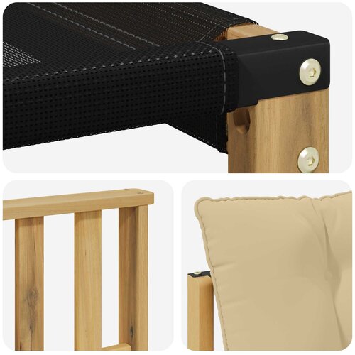  Set vanjskih sofa 6 kom. Bijela i bež Smeđa 245 x 128,5 x 73 cm Slike
