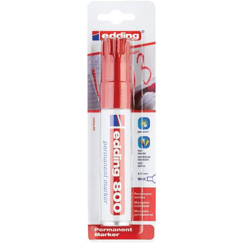 Marker permanentni 4-12mm edding 800/1 crveni blister Cijene