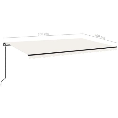  Tenda na ručno uvlačenje 500 x 300 cm krem Slike