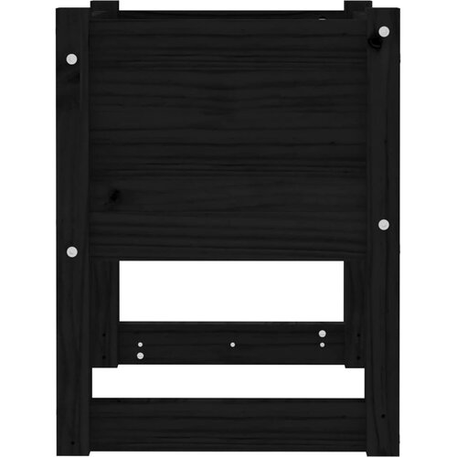  Sadilice 2 kom crne 40 x 40 x 52,5 cm od masivne borovine Slike