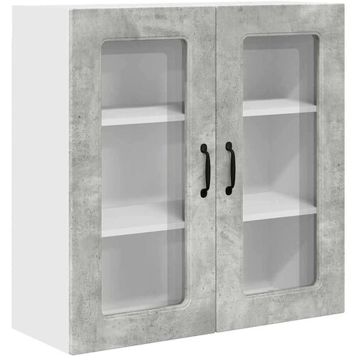 VidaXL Zidni kuhinjski ormarić s policom Betonski sivi 80 x 31 x 80 cm Slike