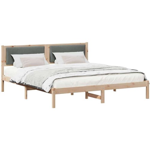  Okvir za krevet s uzglavljem Tamno siva 180 x 200 cm Slike