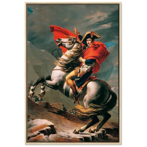  Slika - Jacques-Louis David &amp;ndash; Napoleon Crossing the Alps 40x60 U prirodnom drvenom okviru Slike
