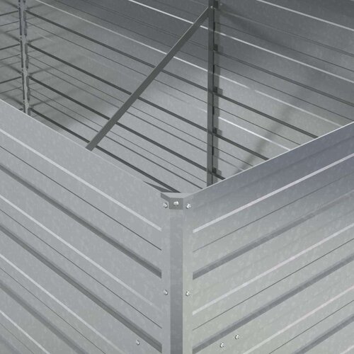 VidaXL Povi&amp;scaron;ena vrtna gredica 160 x 80 x 77 cm pocinčani čelik srebrna Slike