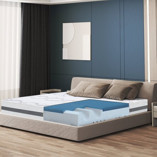The White Stone Vzmetnica Memory Pena 165x220 cm Vi&scaron;ina 22 cm | Hipoalergena in Zračna Prevleka | Ortopedske Prilagodljive Lastnosti | Srednje-Trda, (5000185561) Cene