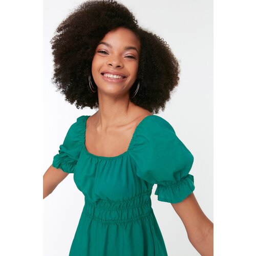Trendyol Green Square Collar Dress Cene