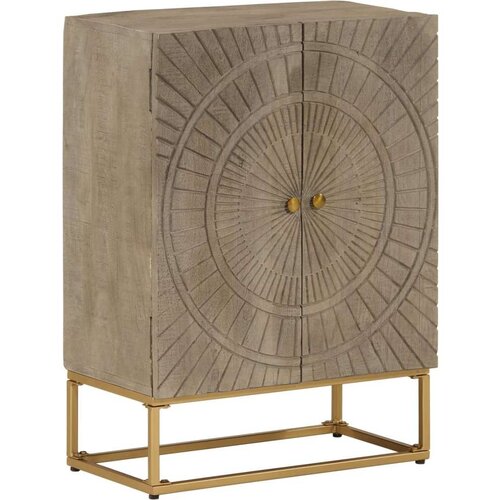  Komoda 55x30x76 cm trden mangov les in železo, (21413204) Cene