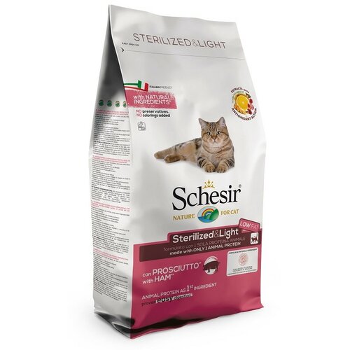 Schesir dry hrana za mačke sterilisane i sklone gojenju - šunka 1.5kg Slike