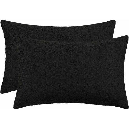  Presvlaka za jastuk 2 pcs HEERLEN Crna 30 x 50 cm Boucl&amp;eacute; Slike