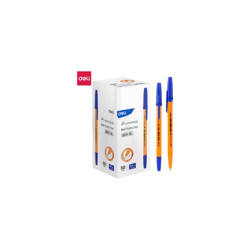 Deli HEMIJSKA OLOVKA ŽUTA - plavi ispis 0.7mm EQ6S-BL Cene