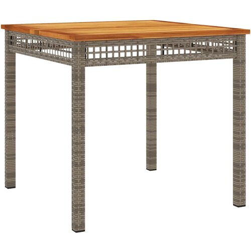  3-dijelni vrtni blagovaonski set sivi od poliratana Siva 80 cm table length Slike