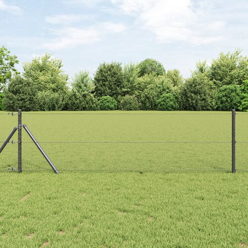 vidaXL Heksagonalna ograja Siva 0.6x10 m Jeklo Cene
