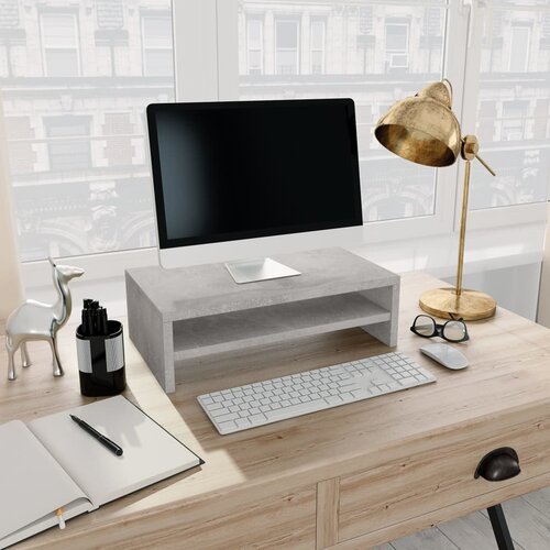 vidaXL Stalak za monitor siva boja betona 42 x 24 x 13 cm od iverice Cijene