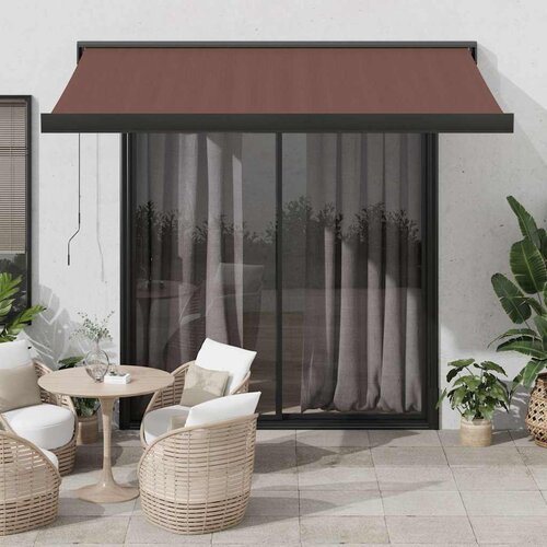 vidaXL avtomatsko zložljiva tenda rjava 350x250 cm Cene
