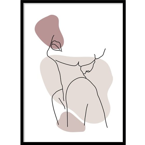 Styler Plakat v okvirju 50x70 cm Woman Pink - Styler Slike